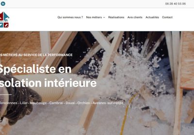 Création du site web de l’entreprise Isol’Nov